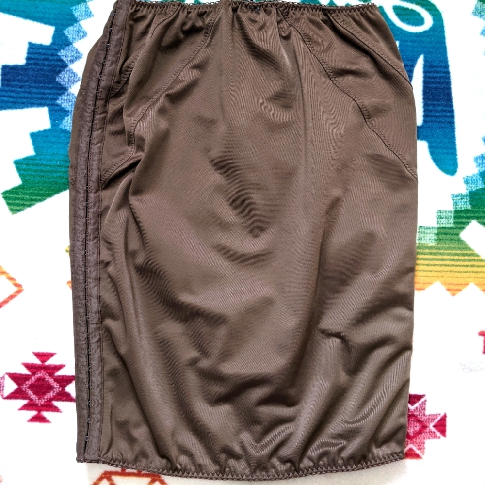 Guess Marciano Brown Stretchy Lingerie Slip Pencil Midi Skirt M